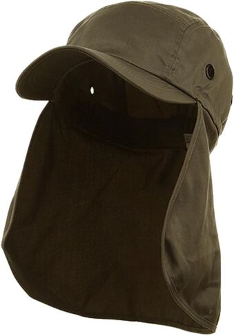 Youth Cotton Twill Curved Sun Flap Hat with Neck Flap in Kuwait