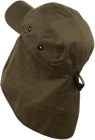 Youth Cotton Twill Curved Sun Flap Hat with Neck Flap in Kuwait