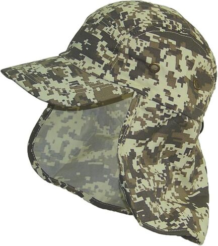 Youth Cotton Twill Curved Sun Flap Hat with Neck Flap in Kuwait