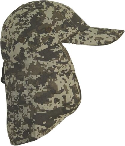 Youth Cotton Twill Curved Sun Flap Hat with Neck Flap in Kuwait