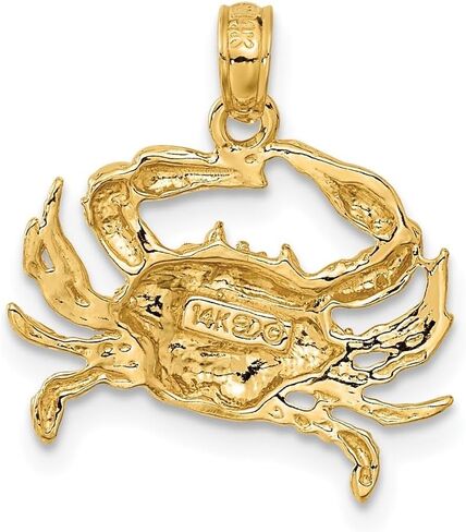 14k Yellow or White Gold Blue Crab Charm in Saudi Arabia