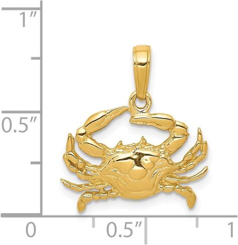 14k Yellow or White Gold Blue Crab Charm in Saudi Arabia