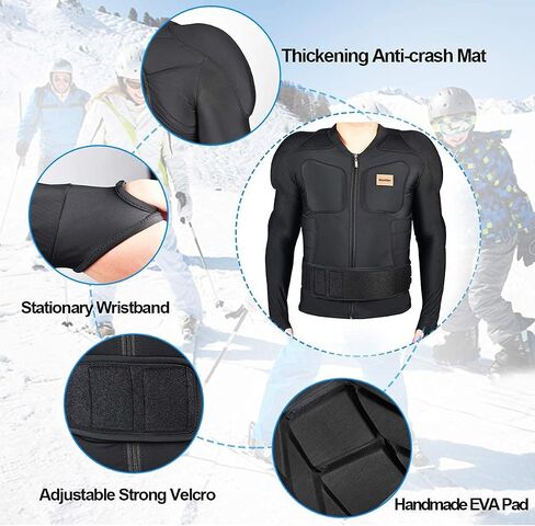 Men's Women's Professional Anti-Collision Sports Shirts, Protection of The Back, Motorcycle Protective Jacket for Skateboarding Skating Snowboarding Cycling in Kuwait