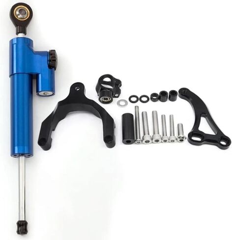 Carbon Steering Damper Support Fits GSXS 750 GSX-S 750 GSX S750 GSXS750 2017 to 2023 Motorcycle Steering Stabilizer Mount Compatible with Various Models(Black Set) in Saudi Arabia