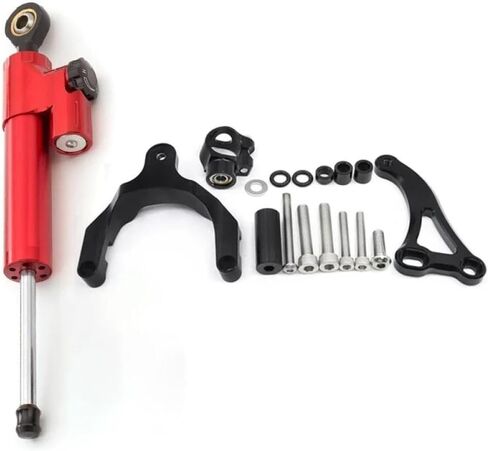 Carbon Steering Damper Support Fits GSXS 750 GSX-S 750 GSX S750 GSXS750 2017 to 2023 Motorcycle Steering Stabilizer Mount Compatible with Various Models(Black Set) in Saudi Arabia