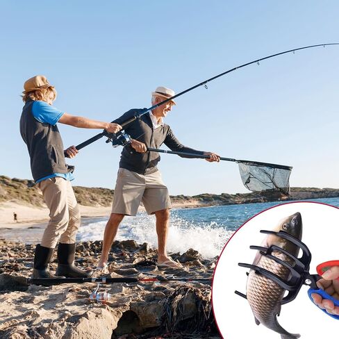 2 قطعة 3 مخالب السمك القابض، كماشة الصيد المعدنية القابض، التحكم في الأسماك المشبك مخلب تونغ قبضة أداة معالجة، متعددة 3 كماشة الصيد الأسنان لمعظم أسماك المياه العذبة قبضة معالجة حامل in Kuwait