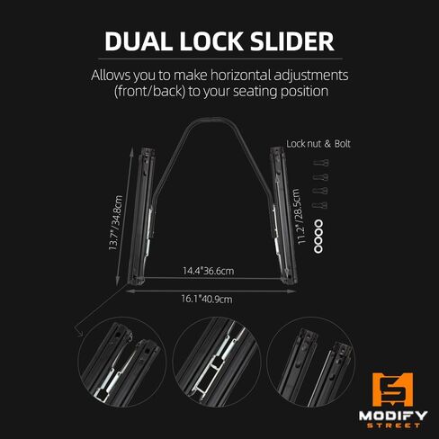 ModifyStreet [Neon Racer in VIPER-Series] Universal PVC Leather Reclinable Black with Orange Racing Seats in Kuwait