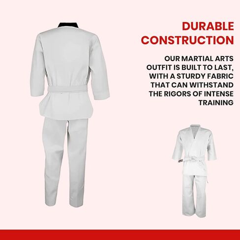 Taekwondo GI Suit - BJJ Gi for Adult & Kids - Brazilian Jiu Jitsu Gi – White Taekwondo for Kids & Adult in Saudi Arabia