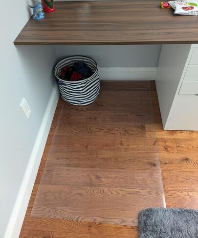 Clear Vinyl Floor Mat, 1.5mm Thick Plastic Runner for Area Rugs, Temporary Floor Protection, Rectangular Walkway Mats, Multiple Sizes 2x2ft to 6x6ft () in Saudi Arabia