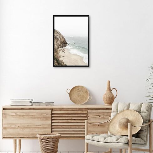 Americanflat 24x36 Poster Frame with Polished Front Cover - Slide-In Photo Frame with Buildable Molding - Fusion Collection - Picture Frame for Wall Display - Black in Saudi Arabia