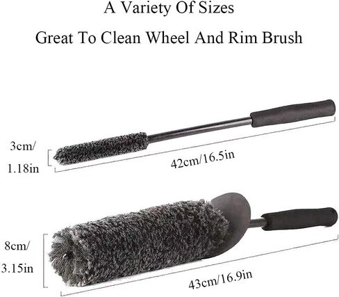 2pcs Wheel Cleaning Tool - Wheel Rim Brush, Remove Brake Dust & Dirt Behind Your Rim Accessories - Wash & Restore Shine to Your Car Boat RV Bike Or Motorcycle in Saudi Arabia