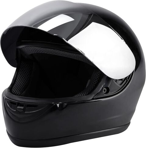 TCMT Gloss Black DOT Flip up Full Face Street Dirt Bike ATV Off-Road Motorcycle Motocross Helmet with Open Face Sun Shield in Saudi Arabia