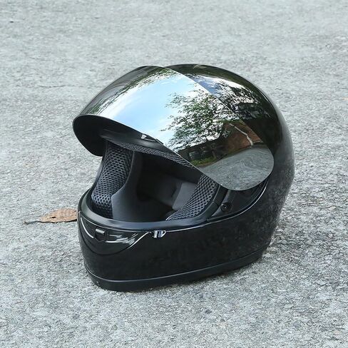 TCMT Gloss Black DOT Flip up Full Face Street Dirt Bike ATV Off-Road Motorcycle Motocross Helmet with Open Face Sun Shield in Saudi Arabia