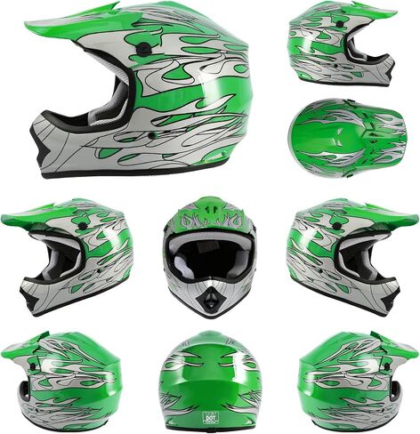 TCMT Dot Youth & Kids Motorcycle Off-Road Helmet Full Face Motocross Street Dirt Bike Mountain Bike BMX MX ATV Helmet+Goggles+Gloves New in Saudi Arabia