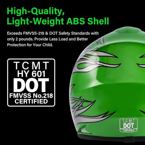 TCMT Dot Youth & Kids Motorcycle Off-Road Helmet Full Face Motocross Street Dirt Bike Mountain Bike BMX MX ATV Helmet+Goggles+Gloves New in Saudi Arabia