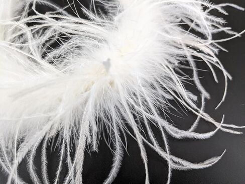 LVCOMEFF Natural Ostrich Feather Choker Lace Connection Necklace Bracelet for Women Fluffy Feathers Wedding Party Holiday Fashion Accessories in Saudi Arabia
