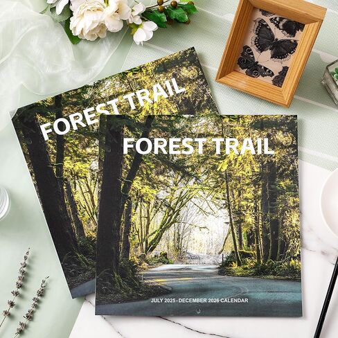 Calendar 2024-2025 - Monthly Square Wall Calendar 2024-2025, 18 months from Jul. 2024 - Dec. 2025, 12" x 24" (Open), Scenic Path Wall Calendar with Thick Paper in Kuwait