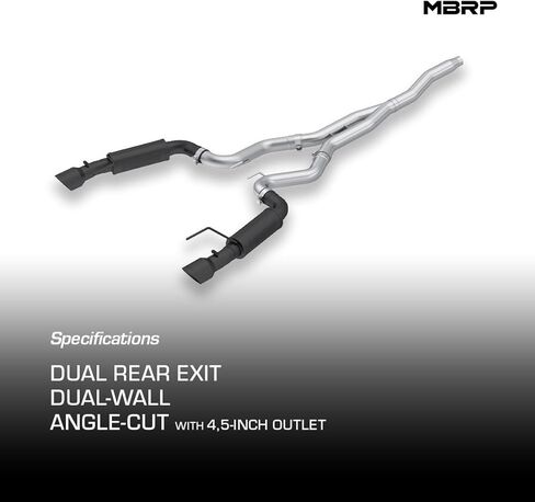 MBRP S7275AL 3" Cat Back, Dual Split Rear, Race Version Exhaust System with 4.5" Tips (Aluminized Steel) in Saudi Arabia