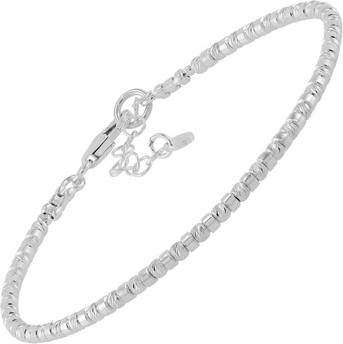 Silpada 'Timeless Simplicity' Sterling Silver Beaded Bracelet, 7" + 1" (3mm) in Saudi Arabia