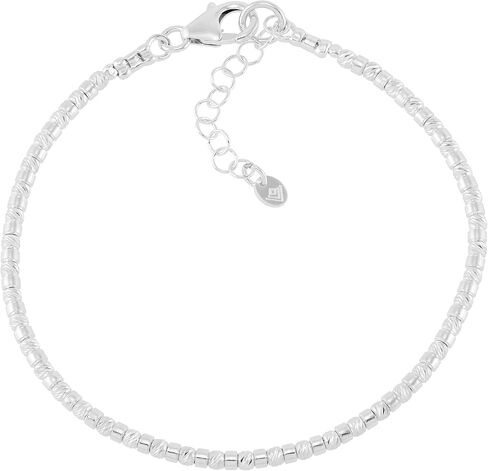 Silpada 'Timeless Simplicity' Sterling Silver Beaded Bracelet, 7" + 1" (3mm) in Saudi Arabia