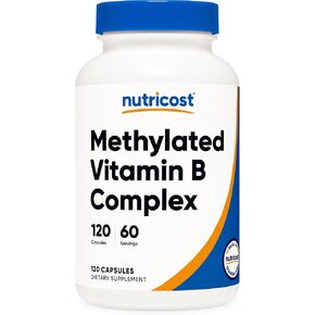 Nutricost Methylated Vitamin B Complex 120 Capsules - (60 Servings) Gluten-Free in Saudi Arabia