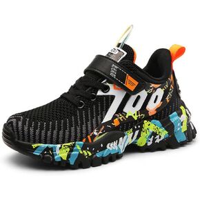Kids Shoes for Boys Girls Sneakers Sports Knitted Mesh Running Athletic Walking Gym Sports Lightweight Breathable Toddler Little Kid Big Kid in Saudi Arabia