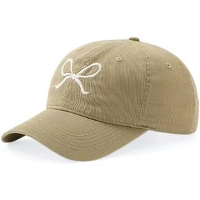 Cute Womens Baseball Caps : Trendy Bow Trucker Hats Unstructured Summer- Washed Cotton Vintage Cap Adjustable in Kuwait