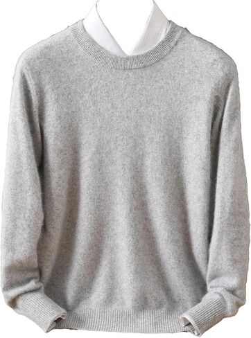 Men's 100% Cashmere Sweater Crew Neck Knit Oversized Loose Tops Winter Long Sleeve Warm Jumpers in Saudi Arabia