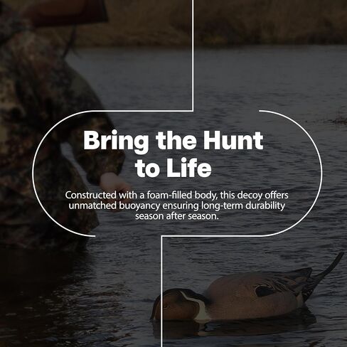Avian-X Power Shaker Mallard Drake Surface Feeder Floating Duck Decoy - Durable Foam-Filled Realistic Lifelike Waterfowl Hunting Motion Decoy in Saudi Arabia