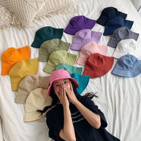 100% CottonFoldable Bucket Hat for Men Women,UPF 50+ Protection Sun Hat for Beach, Garden,Hiking,Suitable for All Seasons in Kuwait