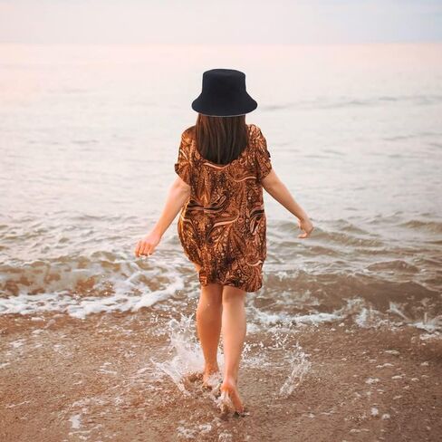 دلو قبعة دلو القطن على الجانب المزدوج قبعة الشمس القابلة للانعكاس للنساء الرجال ، العطلة الصيفية السفر الشاطئ قبعة الصياد القابلة للتعبئة in Kuwait