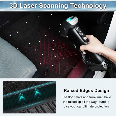 Mixsuper Floor Mats Compatible with 2007-2012 Dodge Caliber / 2007-2017 Jeep Patriot/Compass (Old Body Style) All Weather Floor Liners 1st & 2nd Row Set Black in Kuwait