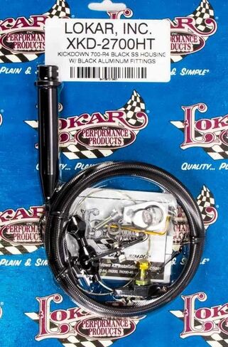 Lokar XKD-2700HT Kickdown Cable Kit with Black Stainless Steel Housing and Black Aluminum Fittings for GM 700-R4 Transmission in Saudi Arabia