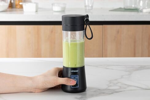 Portable Blender (Black) for Shakes and Smoothies with Durable Stainless Steel Blades for Powerful Blending Performance, USB Rechargeable for Office, Gym, Kitchen and travel in Saudi Arabia
