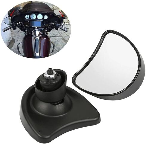 المرايا الداخلية الجانبية الجانبية للخلفي مرايا الرؤية الخلفية تناسب Harley Touring Flh Ultra Limited Flhtk Street Glide Flhx Electra Glide Flht Flhtcu 1996-2013 (Black) in Saudi Arabia
