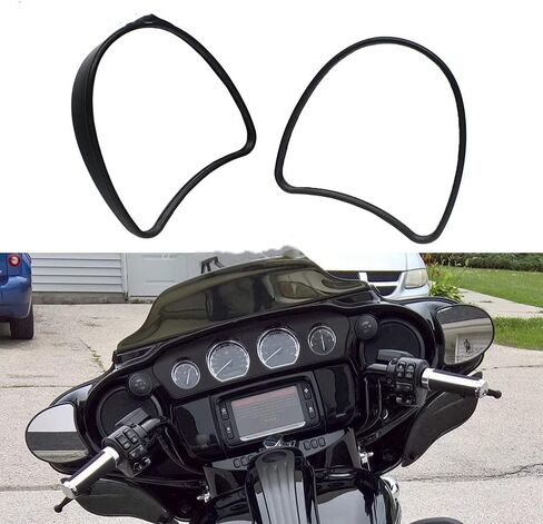 المرايا الداخلية الجانبية الجانبية للخلفي مرايا الرؤية الخلفية تناسب Harley Touring Flh Ultra Limited Flhtk Street Glide Flhx Electra Glide Flht Flhtcu 1996-2013 (Black) in Saudi Arabia