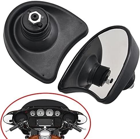 المرايا الداخلية الجانبية الجانبية للخلفي مرايا الرؤية الخلفية تناسب Harley Touring Flh Ultra Limited Flhtk Street Glide Flhx Electra Glide Flht Flhtcu 1996-2013 (Black) in Saudi Arabia
