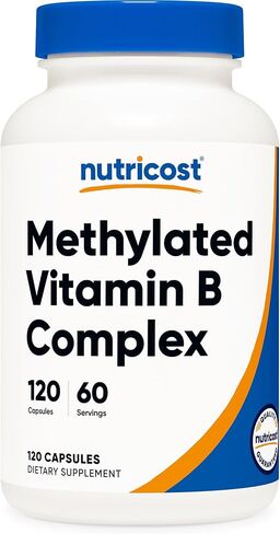Nutricost Methylated Vitamin B Complex 120 Capsules - (60 Servings) Gluten-Free in Saudi Arabia