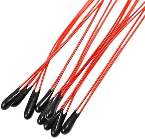10PCS Enameled wire NTC thermistor MF52B103F 3950 1% 5K 10K 50K 100K B value 3950 L80MM(B3950-10K-10PCS) in Saudi Arabia