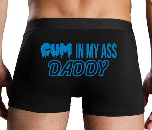 Knaughty Knickers Cum In My Ass Daddy - Anal Creampie Black Mens Boxer Brief Sexy Adult Design in Saudi Arabia