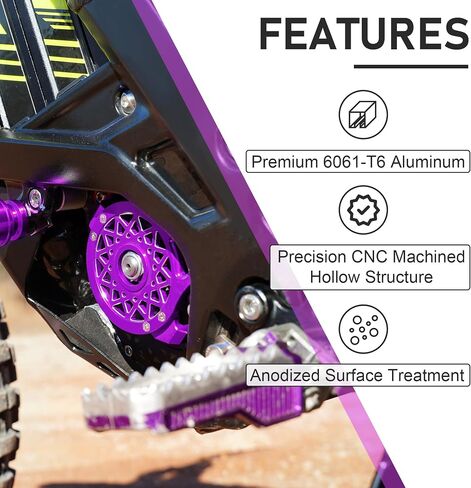 Engine Case Saver Cover CNC for Surron, 6061 Aluminum Pulley Guard for Dirt Bike Sur Ron Light Bee X/S/X160/X260/L1E, Purple in Saudi Arabia