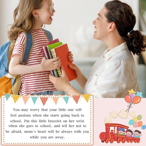 Back to School Gifts, First Day of School Kindergarten Preschool Bracelet Mommy and Me Matching Bracelet Gifts for Mom and Daughter Girls in Kuwait