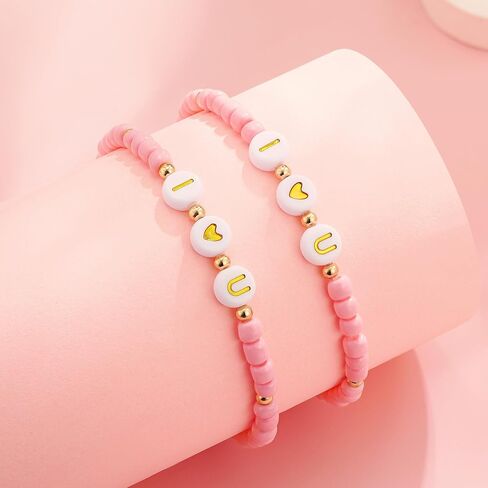 Back to School Gifts, First Day of School Kindergarten Preschool Bracelet Mommy and Me Matching Bracelet Gifts for Mom and Daughter Girls in Kuwait