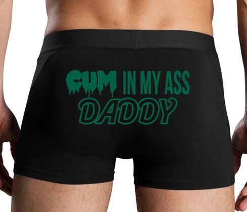 Knaughty Knickers Cum In My Ass Daddy - Anal Creampie Black Mens Boxer Brief Sexy Adult Design in Saudi Arabia