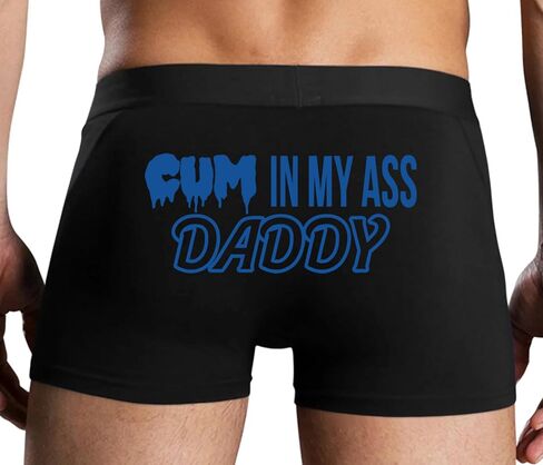 Knaughty Knickers Cum In My Ass Daddy - Anal Creampie Black Mens Boxer Brief Sexy Adult Design in Saudi Arabia