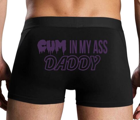 Knaughty Knickers Cum In My Ass Daddy - Anal Creampie Black Mens Boxer Brief Sexy Adult Design in Saudi Arabia