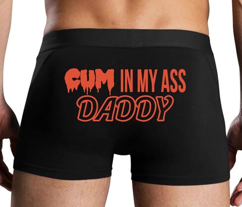 Knaughty Knickers Cum In My Ass Daddy - Anal Creampie Black Mens Boxer Brief Sexy Adult Design in Saudi Arabia