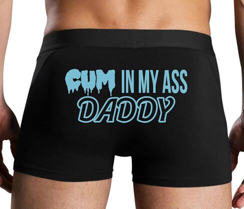 Knaughty Knickers Cum In My Ass Daddy - Anal Creampie Black Mens Boxer Brief Sexy Adult Design in Saudi Arabia