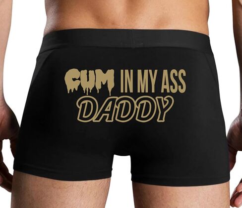 Knaughty Knickers Cum In My Ass Daddy - Anal Creampie Black Mens Boxer Brief Sexy Adult Design in Saudi Arabia