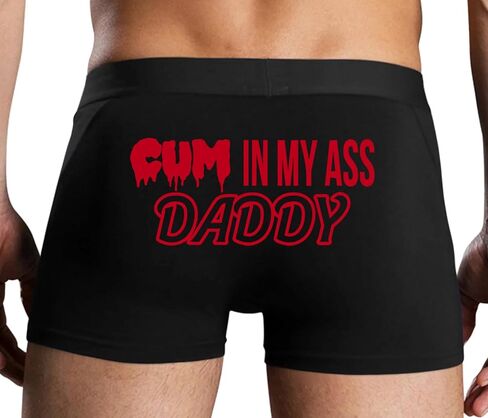 Knaughty Knickers Cum In My Ass Daddy - Anal Creampie Black Mens Boxer Brief Sexy Adult Design in Saudi Arabia